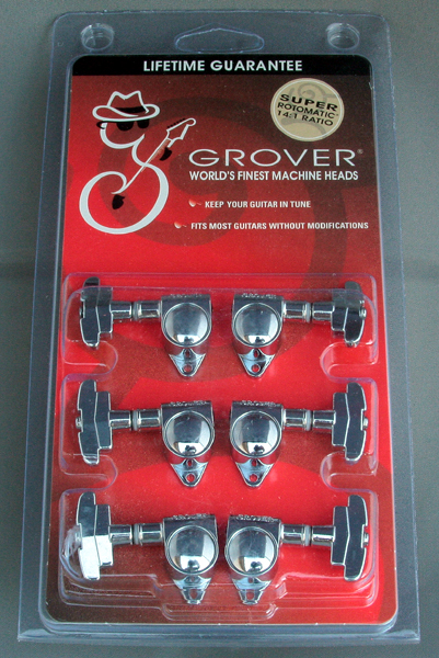 Grover Super Rotomatic Machine Heads With Imperial Heads Chrome 109 C